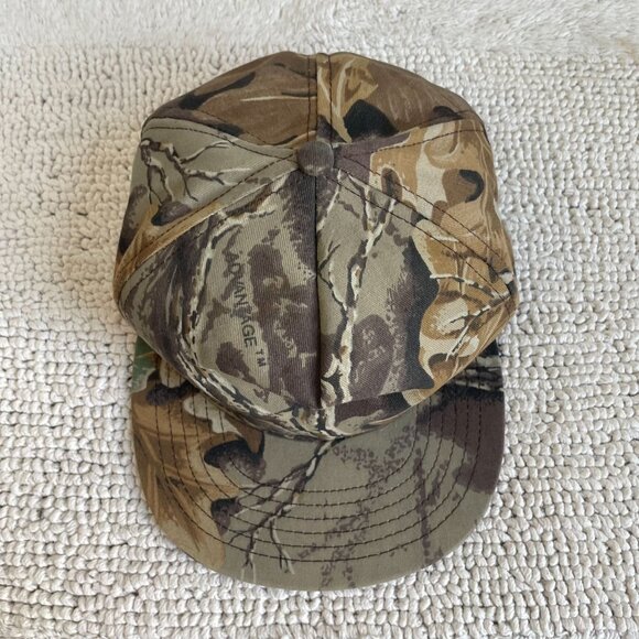 VINTAGE 80'S CAMO HUNTING SNAPBACK TRUCKER HAT ADULT OSFA CAMOUFLAGE MADE IN USA - Picture 2 of 6